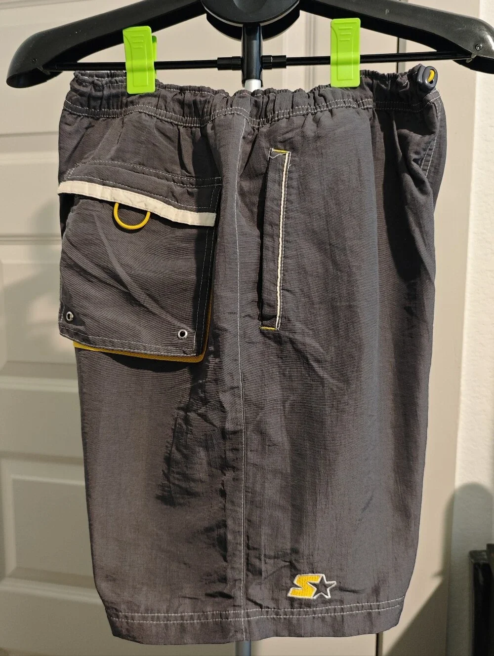 Starter Men's Brown and Yellow board Shorts / Swim Trunks Size M